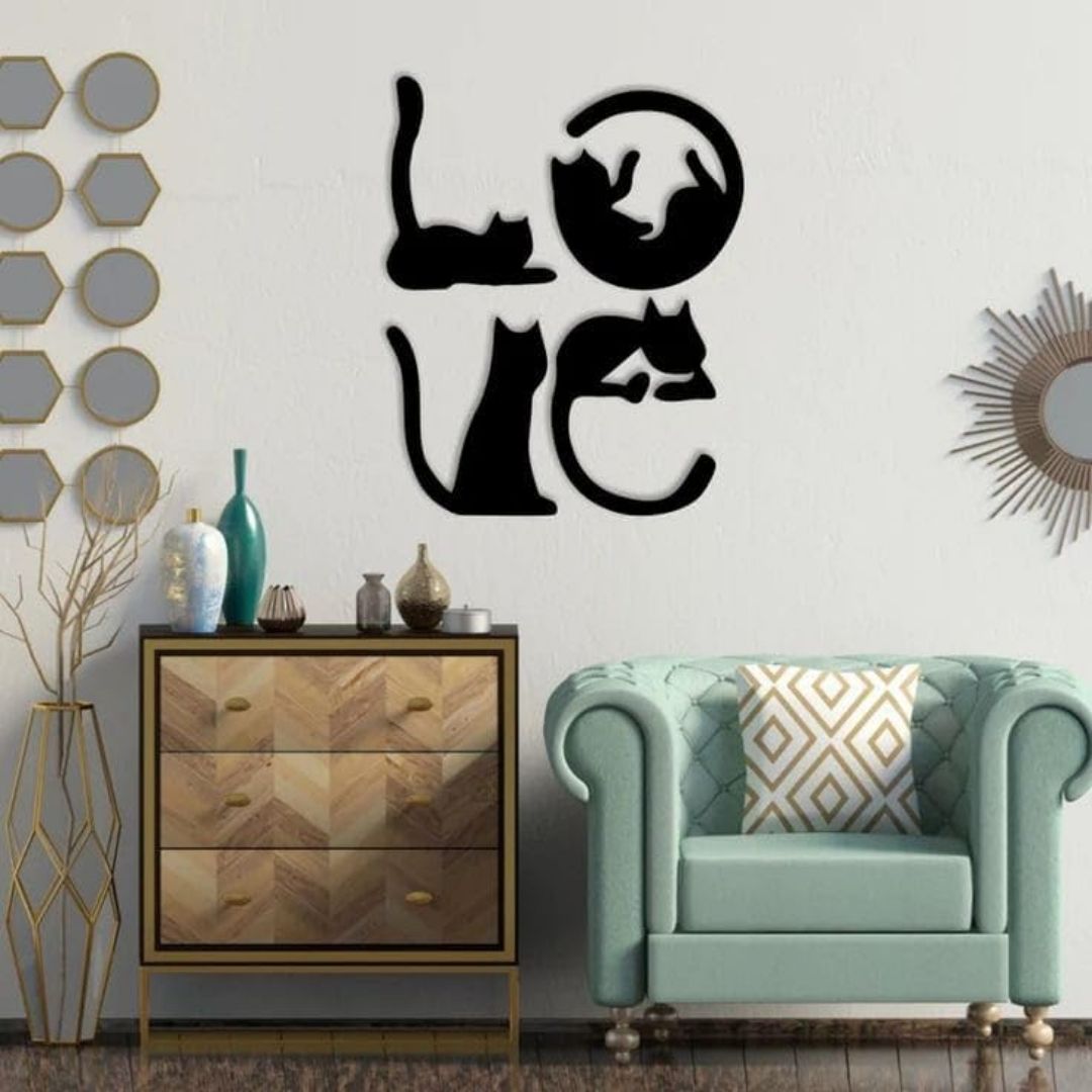 Cat Love Décor Wall Art Display